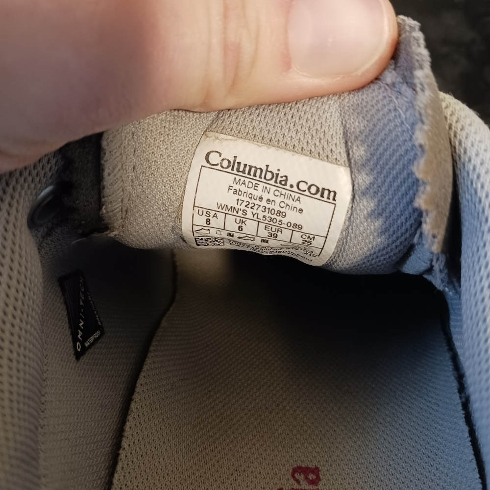 Columbia Women's Sz 8 Culvert Omni Tech Waterproof Hiking Shoes Purple/ Gray - Picture 7 of 8